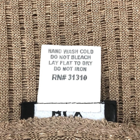 Light Weight V-Neck Sweater | Brand: BCX | Size: M | Color: Tan with gold flecks - Picture 5 of 5